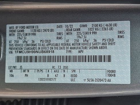 Certified 2022 Ford Escape SEL w/ SEL Stealth AWD Package image 29