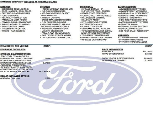 Used 2025 Ford Expedition Max Platinum w/ Stealth Appearance Package image 2