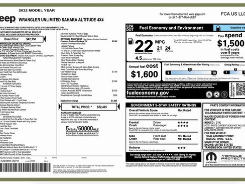 Certified 2022 Jeep Wrangler Unlimited Sahara image 2