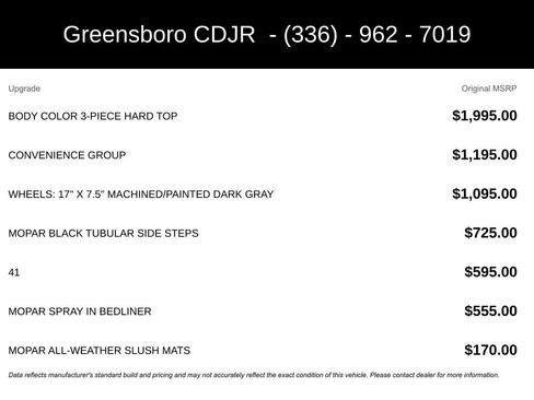 New 2025 Jeep Gladiator Mojave w/ Convenience Group image 5