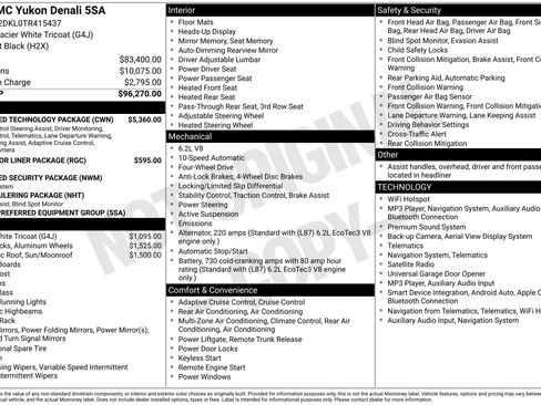 New 2026 GMC Yukon Denali w/ Advanced Technology Package AWD/4WD image 53