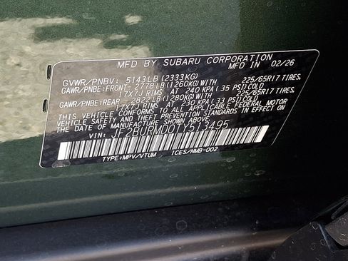 New 2026 Subaru Outback Wilderness AWD/4WD image 14