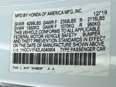 Used 2020 Honda Accord EX image 42