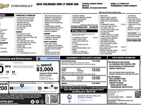 Used 2023 Chevrolet Colorado LT w/ LT Convenience Package II RWD image 5