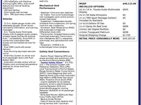 Used 2026 Toyota Tacoma TRD Sport RWD image 53