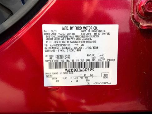 Used 2021 Ford EcoSport SE w/ SE Convenience Package image 36