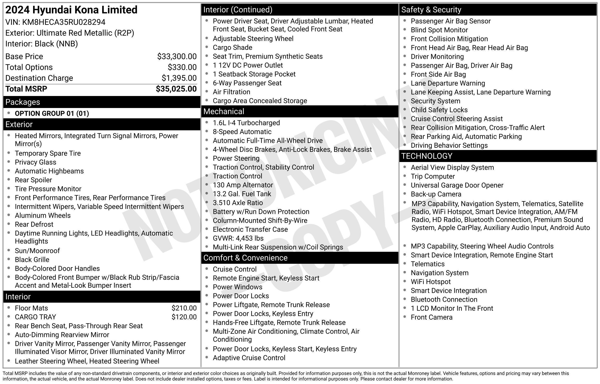 Certified 2024 Hyundai Kona Limited AWD/4WD image 3