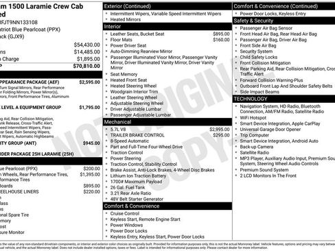 Used 2022 RAM 1500 Laramie w/ Sport Appearance Package AWD/4WD image 2