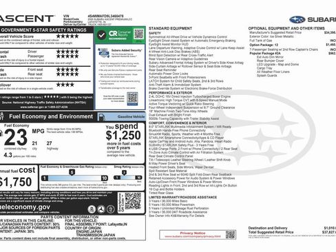 Used 2020 Subaru Ascent Premium w/ Convenience Package image 4