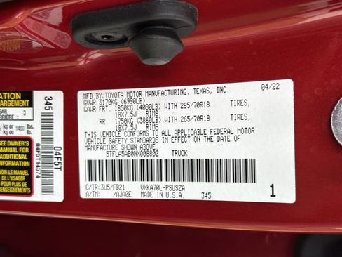 Used 2022 Toyota Tundra SR5 w/ TRD Off-Road Package RWD image 33