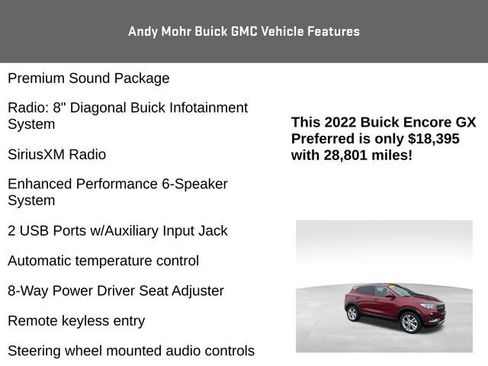 Used 2022 Buick Encore GX Preferred w/ Cold Weather Comfort Package image 8