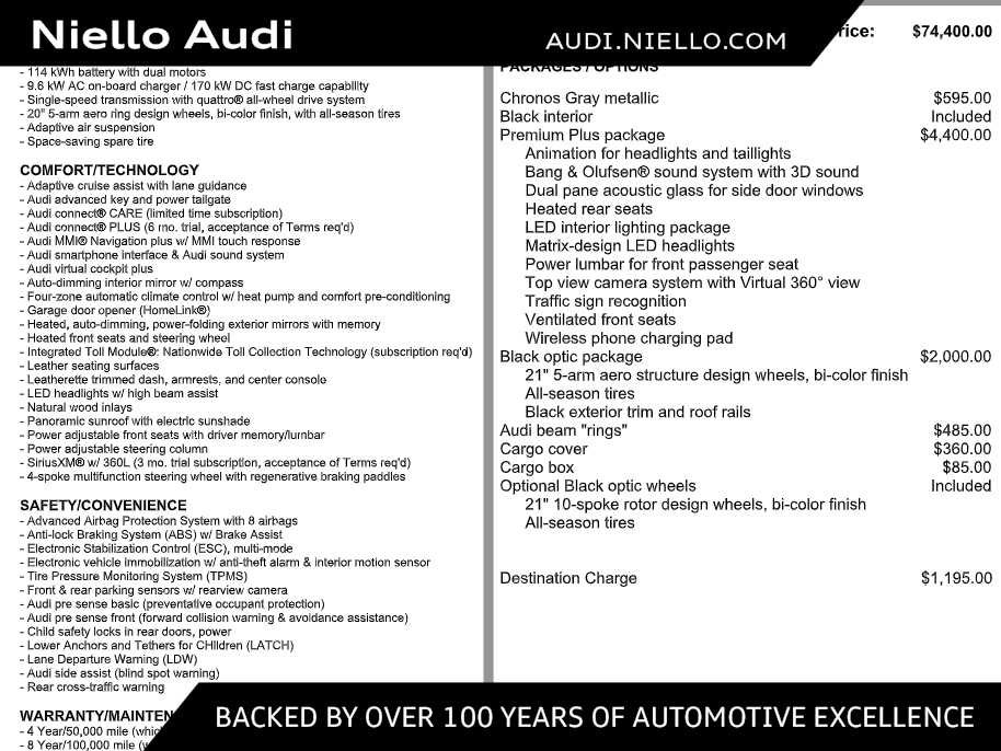 Used 2024 Audi Q8 e-tron Premium Plus AWD/4WD image 1