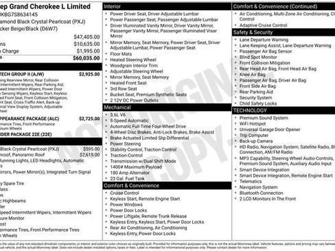 Used 2025 Jeep Grand Cherokee L Limited w/ Luxury Tech Group II AWD/4WD image 6