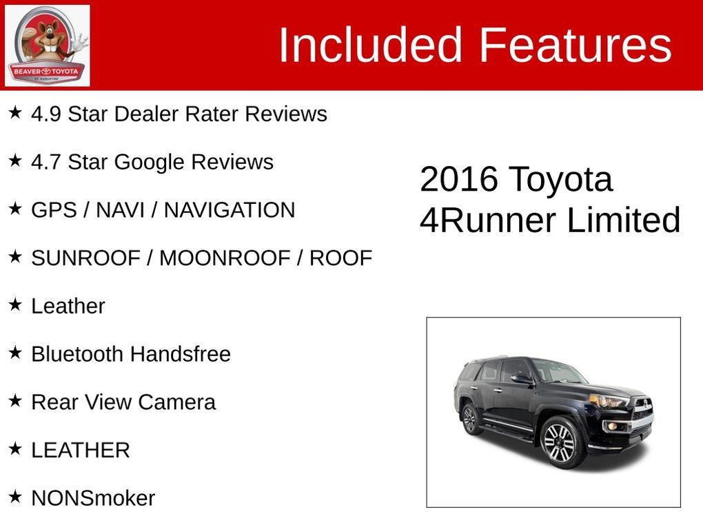 Used 2016 Toyota 4Runner Limited AWD/4WD image 4