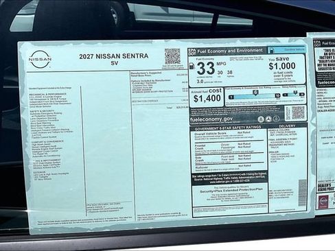 New 2027 Nissan Sentra SV FWD image 12