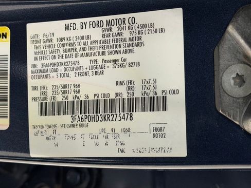 Used 2019 Ford Fusion SE FWD image 19
