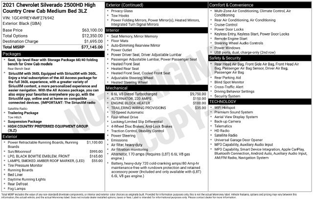 Used 2021 Chevrolet Silverado 2500 High Country AWD/4WD image 19