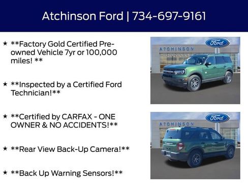 Certified 2023 Ford Bronco Sport Big Bend w/ Convenience Package AWD/4WD image 4