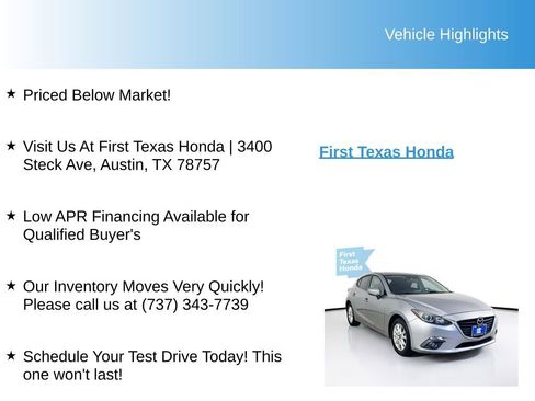 Used 2015 MAZDA MAZDA3 i Grand Touring FWD image 9
