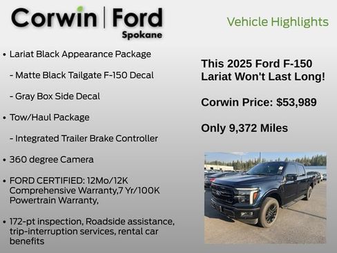Used 2025 Ford F150 Lariat AWD/4WD image 12