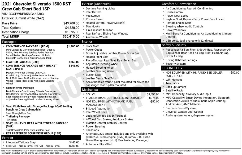 Used 2021 Chevrolet Silverado 1500 RST w/ Convenience Package II RWD image 4