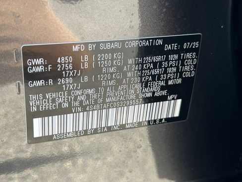 New 2025 Subaru Outback Premium image 31