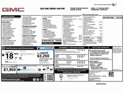 Used 2022 GMC Sierra 1500 Pro w/ Pro Value Package image 2