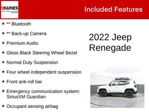 Used 2022 Jeep Renegade Altitude w/ Sun/Sound Group image 3