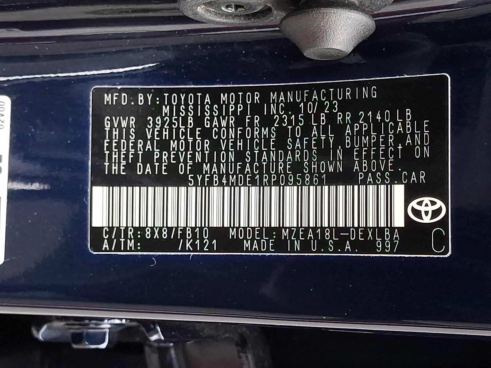 Certified 2024 Toyota Corolla LE FWD image 26
