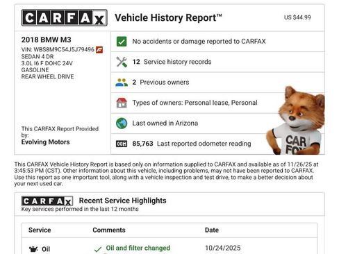 Used 2018 BMW M3 Sedan image 2