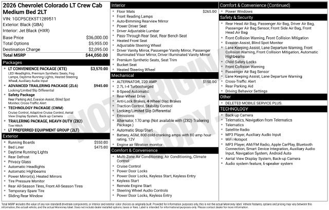 New 2026 Chevrolet Colorado LT w/ LT Convenience Package RWD image 4