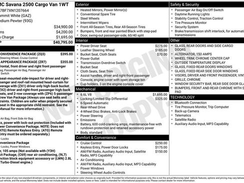 Certified 2022 GMC Savana 2500 Extended w/ Driver Convenience Package RWD image 38