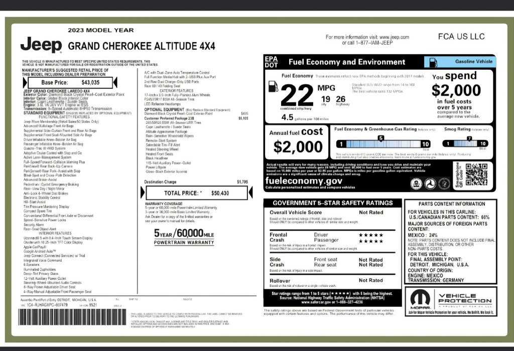 Used 2023 Jeep Grand Cherokee Altitude AWD/4WD image 2