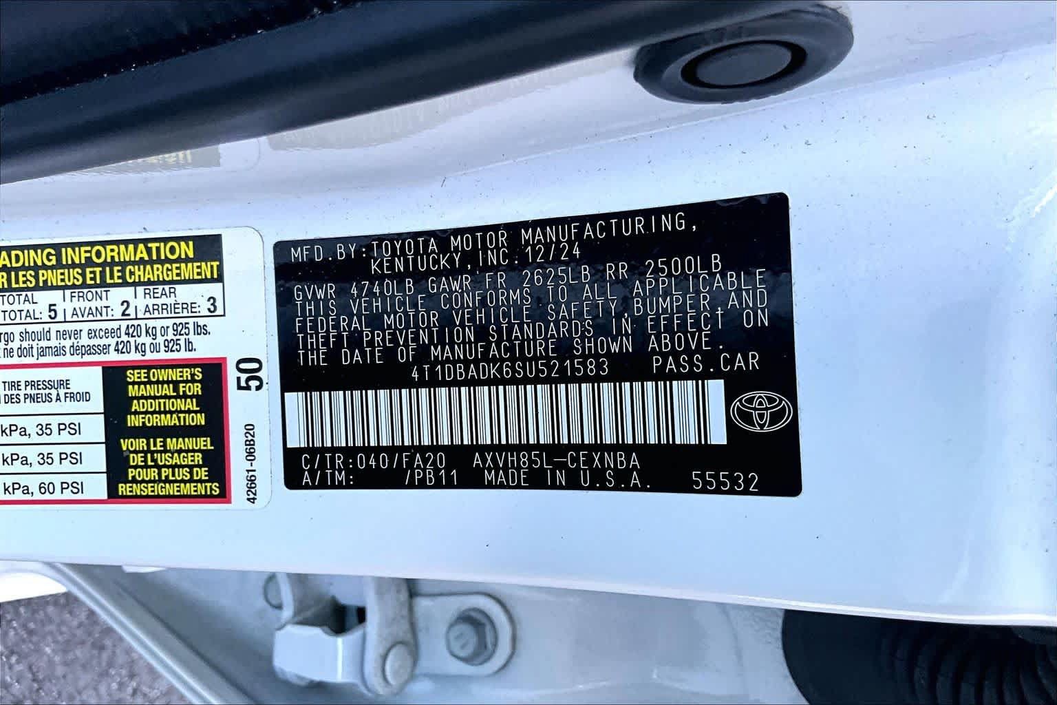 Used 2025 Toyota Camry LE w/ Convenience Package AWD/4WD image 66
