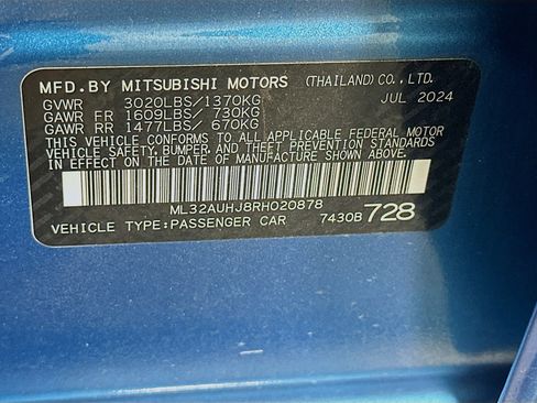 Used 2024 Mitsubishi Mirage ES FWD image 12