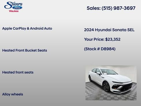Used 2024 Hyundai Sonata SEL FWD image 12