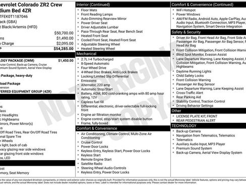New 2026 Chevrolet Colorado ZR2 w/ Technology Package image 8