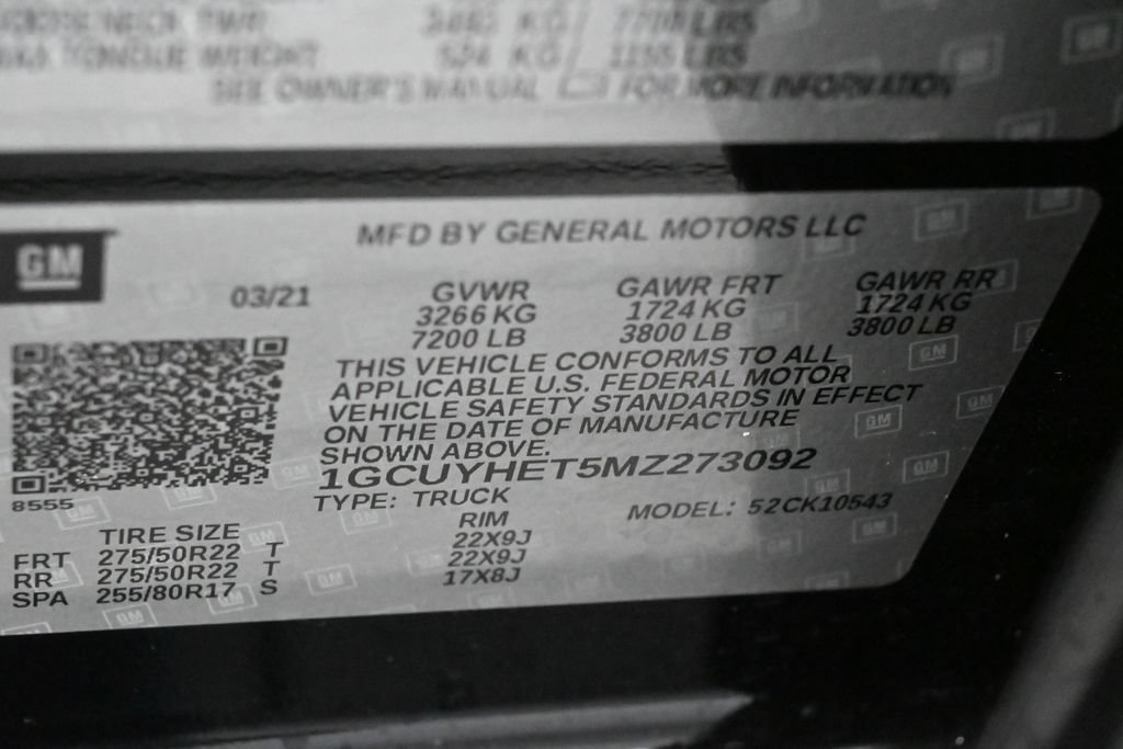 Used 2021 Chevrolet Silverado 1500 High Country AWD/4WD image 20