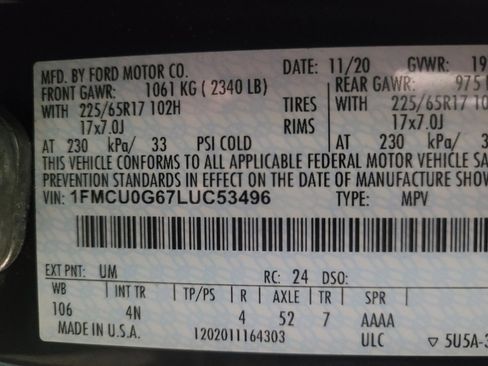 Used 2020 Ford Escape SE image 33