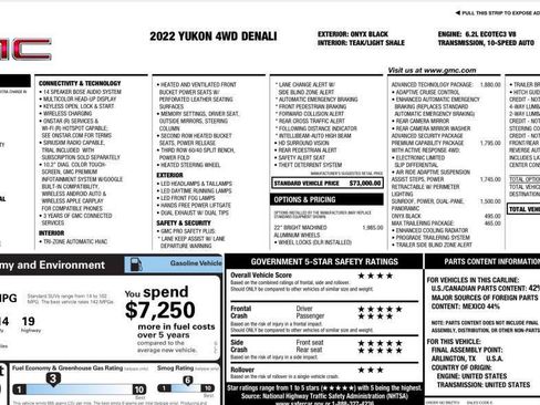Used 2022 GMC Yukon Denali w/ Advanced Technology Package AWD/4WD image 8