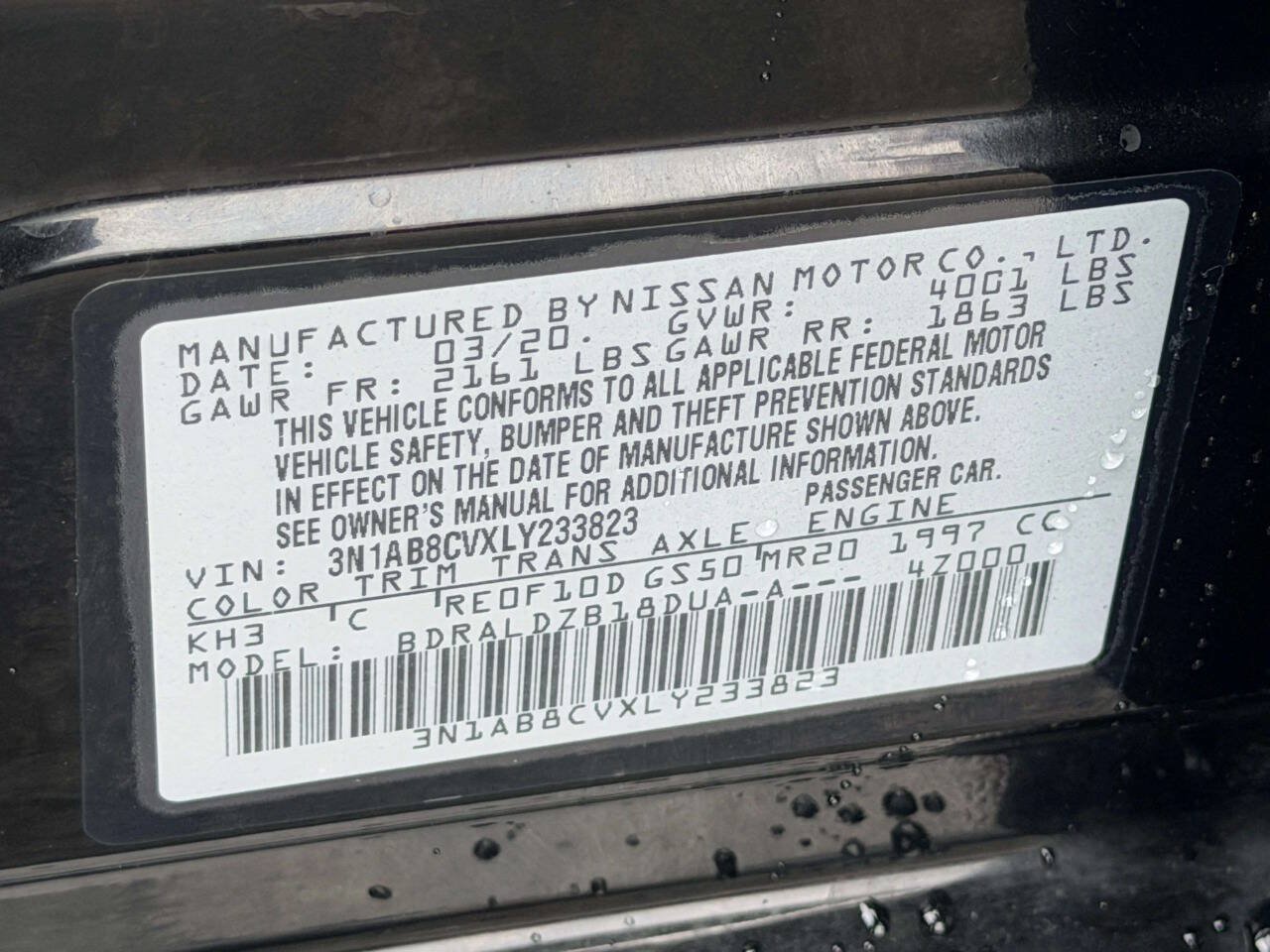 Used 2020 Nissan Sentra SV w/ SV Premium Package FWD image 18