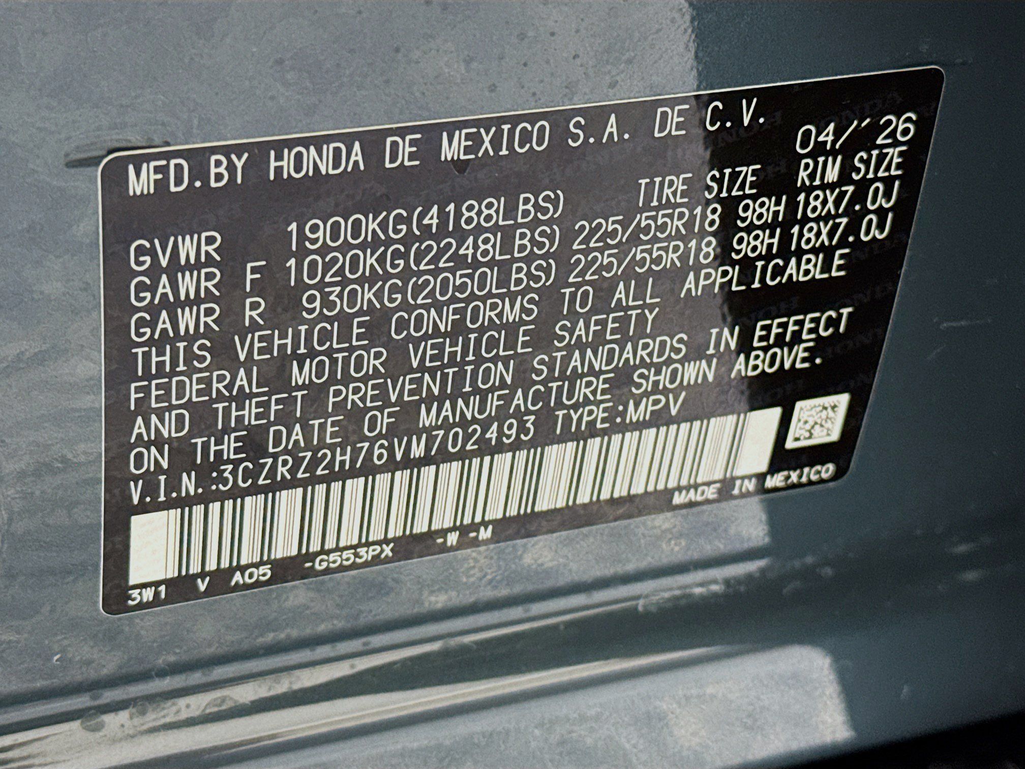 New 2027 Honda HR-V EX-L image 31