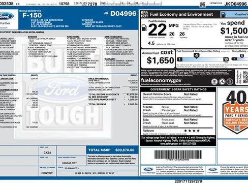 Used 2018 Ford F150 XL w/ Equipment Group 101A Mid image 5