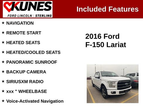 Used 2016 Ford F150 Lariat w/ Equipment Group 502A Luxury AWD/4WD image 2