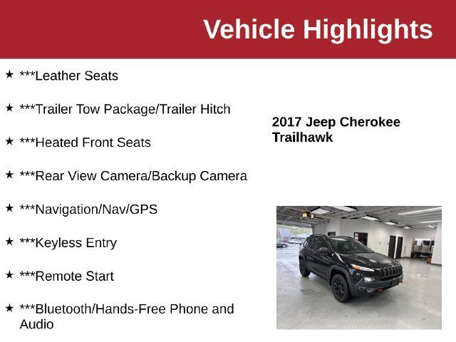 Used 2017 Jeep Cherokee Trailhawk w/ Cold Weather Group AWD/4WD image 10