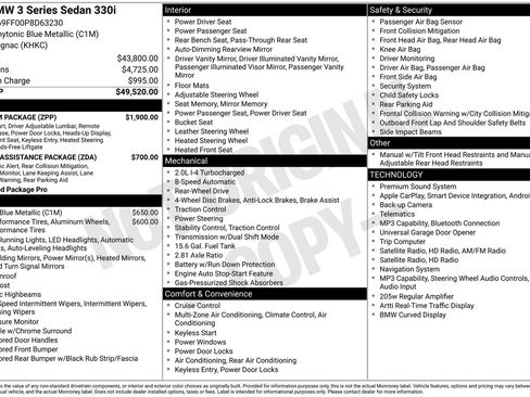 Certified 2023 BMW 330i Sedan w/ Premium Package RWD image 33