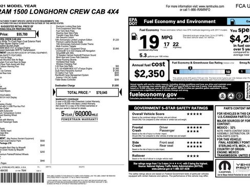 Used 2021 RAM 1500 Limited AWD/4WD image 2