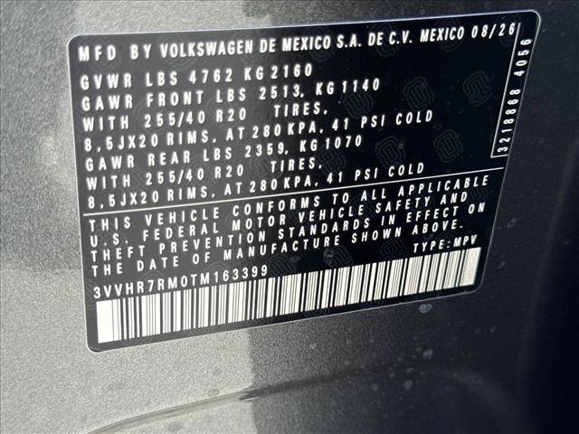 New 2026 Volkswagen Tiguan SE R-Line FWD image 29