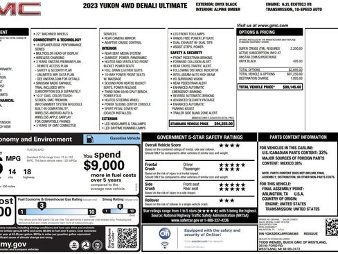 Used 2023 GMC Yukon Denali Ultimate AWD/4WD image 40