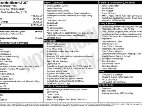 Used 2024 Chevrolet Blazer LT w/ Driver Confidence Package FWD image 7
